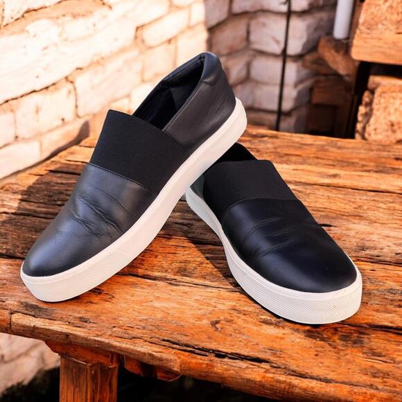 Vince Shoes - Vince Corbin Slip-On‎ Sneaker - Size 6.5 Women's Leather Black
